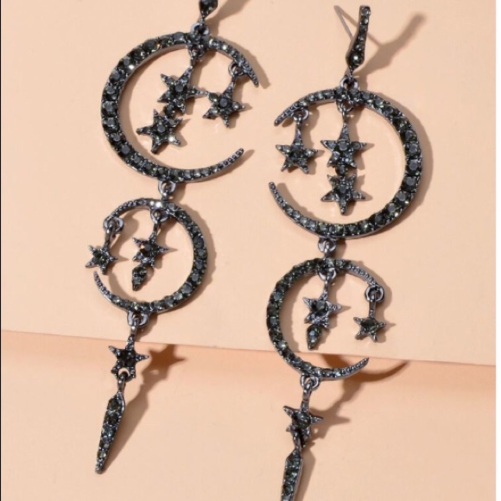 Star & Crescent Glitter Dangles